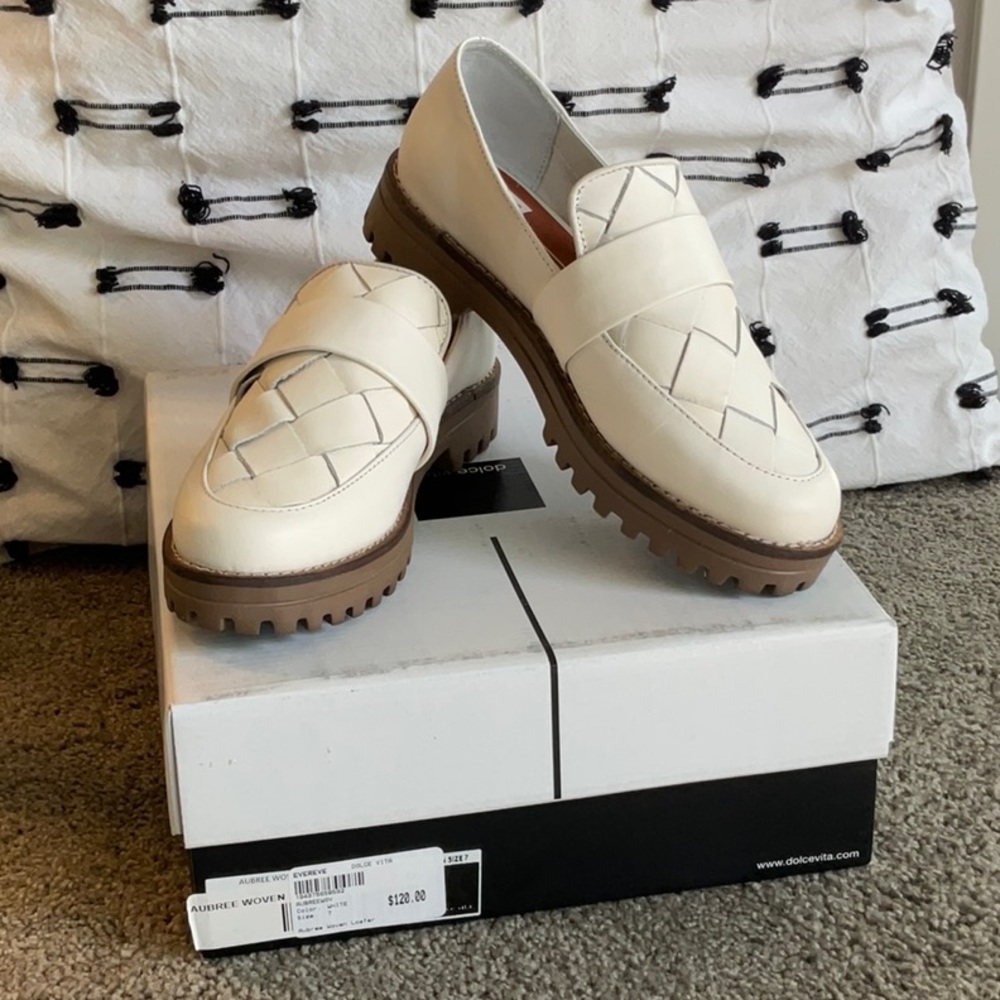 Dolce Vita Aubree Woven Loafer Ivory 7